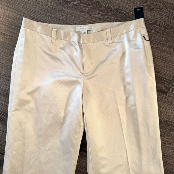 Banana Republic Champagne Cotton Silk Trouser New - Picture 3 of 9